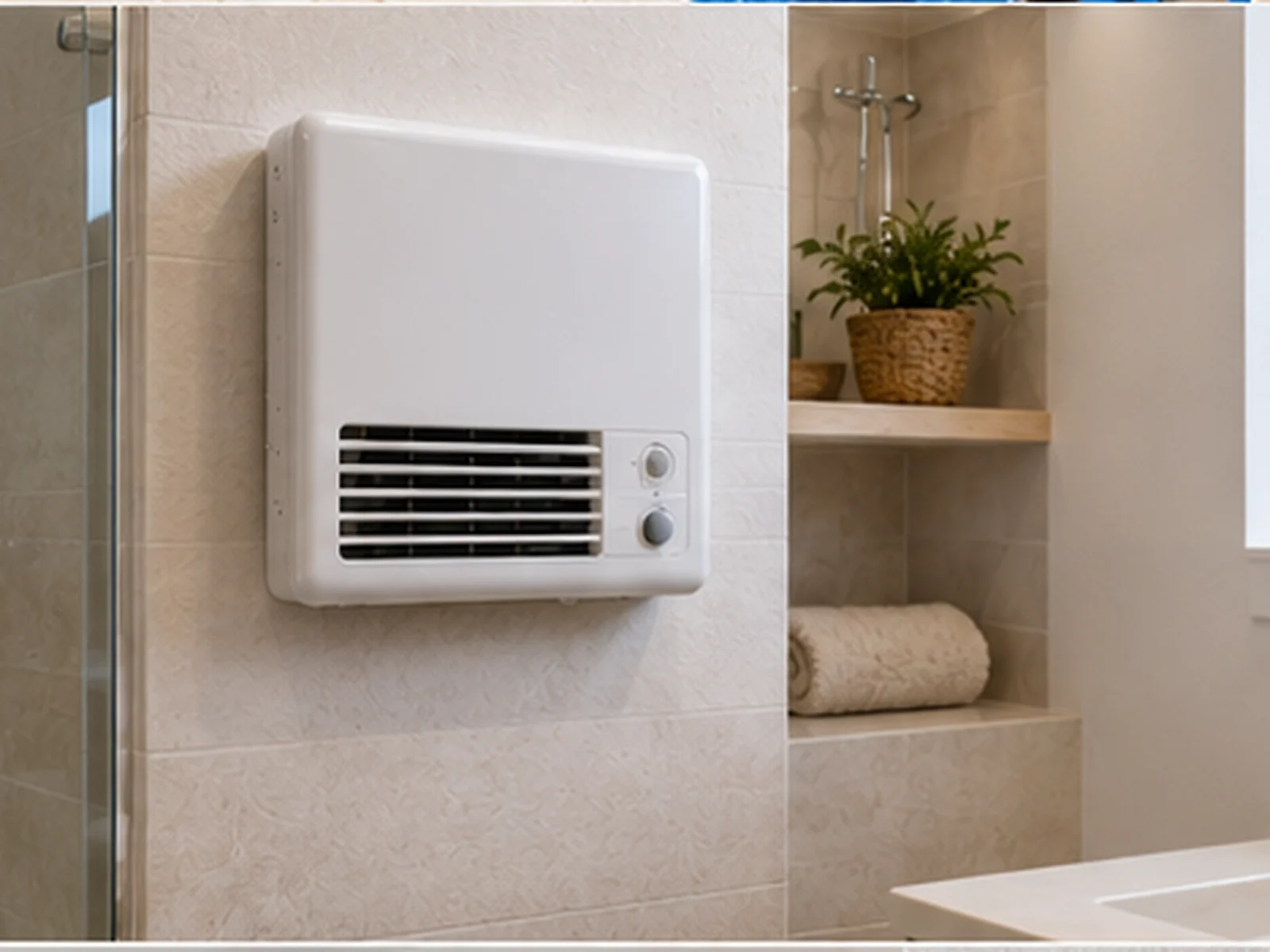 Wall-mounted bathroom heater